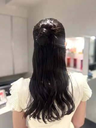 ロング ヘアアレンジ 🐈‍⬛カチモリ/暖 色/𝐌𝐢𝐤𝐮のヘアスタイル