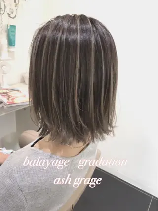 ショート カラー 山崎俊輔/髪質改善 /バレイヤージュのヘアスタイル