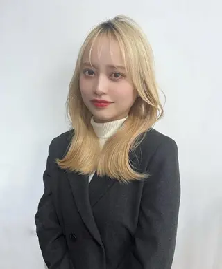 ミディアム 林本 来夢のヘアスタイル