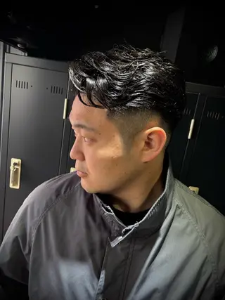 ショート メンズ メンズパーマ/難波/ 心斎橋　室園亮佑のヘアスタイル