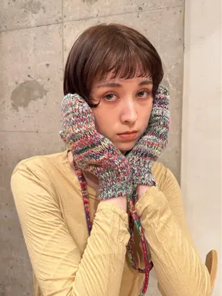 ショート ayaka/暖色 /ニュアンスボブのヘアスタイル