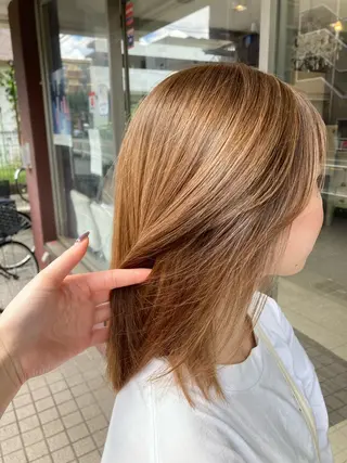 ミディアム カラー 🫧ダメージレス🫧 松下のヘアスタイル