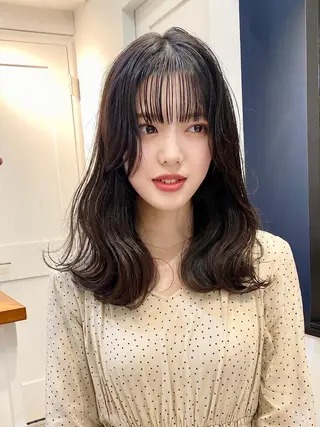 ロング カラー パーマ ヘアアレンジ メンズ キッズ ネイル マツエク・マツパ アイブロウ 韓国風×透明感カラー 髪質改善オタベシンヤのヘアスタイル