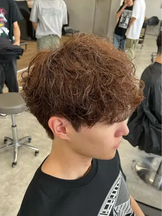 ショート カラー メンズ 新潟メンズパーマ 新潟駅/小田拓実のヘアスタイル