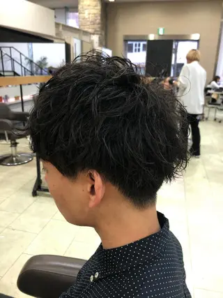 パーマ メンズ メンズ特化 古賀陸斗のヘアスタイル