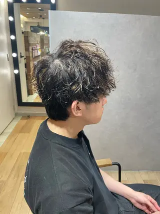 ショート パーマ メンズ 馬場 寛之のヘアスタイル