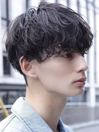 ミディアム パーマ B.B.Cams西原店所属・モデル募集中‼️ 安座間💈のヘアスタイル