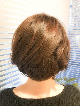 ショート カラー パーマ ヘアアレンジ レイヤー×ヘッドスパ *保田遥*のヘアスタイル