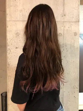 ロング カラー 髪質改善韓国レイヤー カット内田智大のヘアスタイル