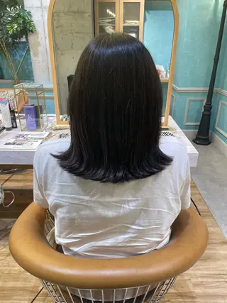ミディアム 🐥ボブ/レイヤー 縮毛矯正/halcaのヘアスタイル