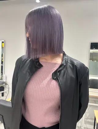 セミロング ARISA︎ メンズハイトーンのヘアスタイル