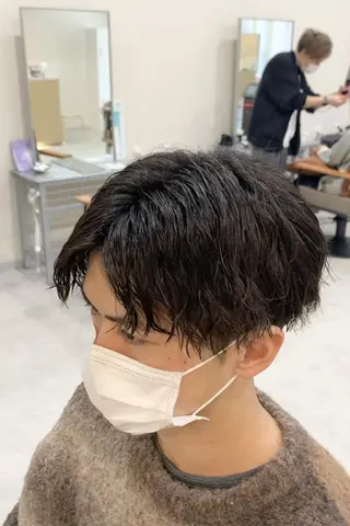 ショート パーマ メンズ クセを最大限に活かす メンズパーマ奈良大祐のヘアスタイル