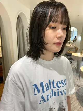 ミディアム カラー じゅわっと暖色カラー 🍊Moemiのヘアスタイル