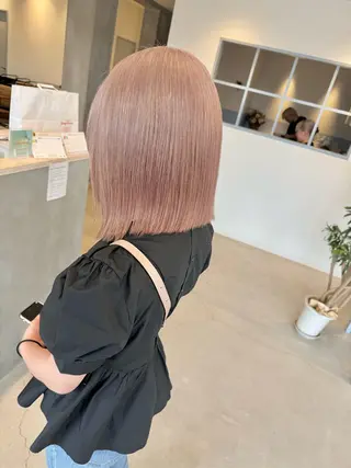 ミディアム カラー ukyo/カラー/ ブリーチ/ハイライトのヘアスタイル