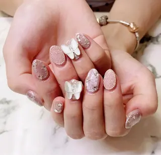 ロング カラー ネイル Q Free nailsのネイルデザイン