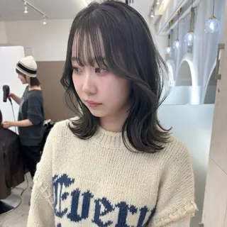 ミディアム acanthus by milly高槻所属・顔まわりカット／ 髪質改善／ボブ／中山のヘアスタイル