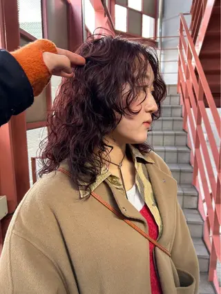 ミディアム カラー パーマ 梅田ハイトーンカラー 🎀riseのヘアスタイル