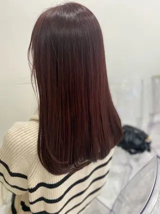 セミロング カラー ガーリー♡女の子っぽ ヘア♡ピンクカラー♡のヘアスタイル