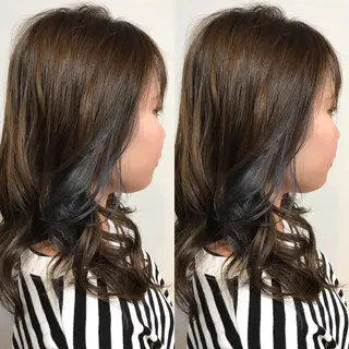 ミディアム カラー 松本 俊樹のヘアスタイル