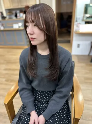 ロング カラー パーマ ヘアアレンジ メンズ キッズ 骨格レイヤーカット 🌿美髪縮毛矯正のヘアスタイル