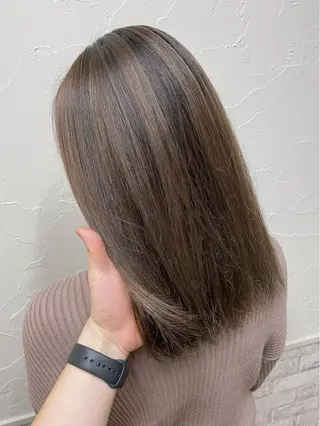 ミディアム カラー 髪質改善/レイヤー ストウシンゴのヘアスタイル