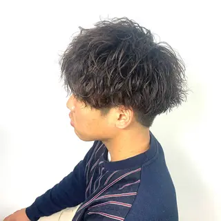 ミディアム メンズ 柏メンズカットパーマ NO.1タイチのヘアスタイル