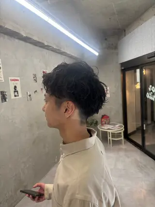 ショート パーマ メンズ door white hideのヘアスタイル