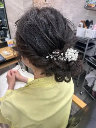 セミロング ヘアアレンジ SHANTi 飯塚 ヘアセット/髪質改善のヘアスタイル