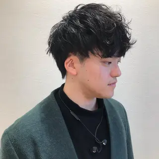 ショート パーマ メンズ Vir by browのヘアスタイル