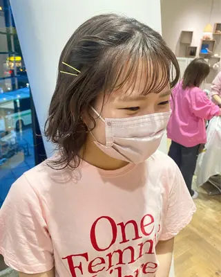 ミディアム カラー 増井 彩乃のヘアスタイル