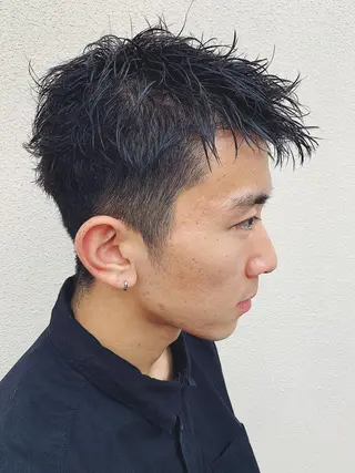 カラー パーマ メンズ 中垣 南のヘアスタイル