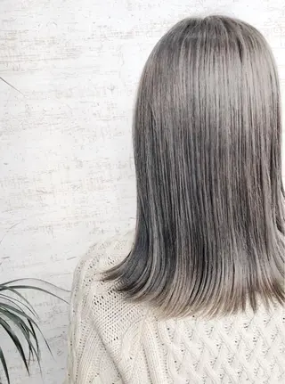 ミディアム カラー ケアブリーチ /髪質 改善/古橋圭史郎のヘアスタイル