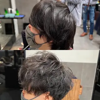 ショート カラー パーマ ヘアアレンジ メンズ 新宿御苑前/新宿 Ryuseiのヘアスタイル