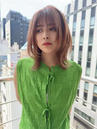 ミディアム 🌹圧倒的な縮毛矯正 🌹篠崎祥吾のヘアスタイル