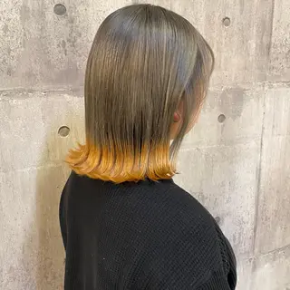 ミディアム カラー 比嘉 陽のヘアスタイル