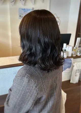 ミディアム カラー 徳永　髪質改善 縮毛矯正のヘアスタイル