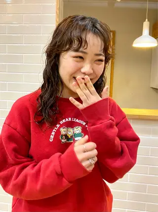 セミロング パーマ ショート& パーマ　坂本のヘアスタイル