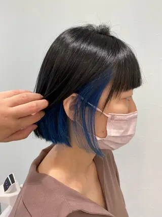 ミディアム カラー 中川 茜里のヘアスタイル