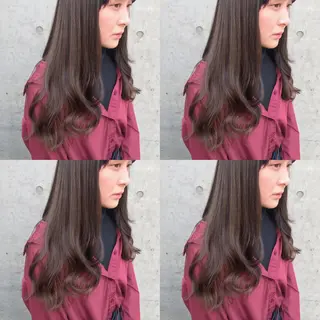 セミロング カラー ヘアアレンジ TAKUMAブリーチ /切りっぱなし🪽のヘアスタイル