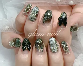 ネイル エツメ💅 長さだし🎀デザインのネイルデザイン
