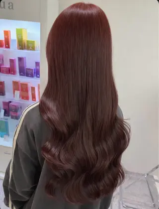 ロング パーマ ヘアアレンジ メンズ キッズ 透明感カラー／ 新潟万代/池野里衣のヘアスタイル