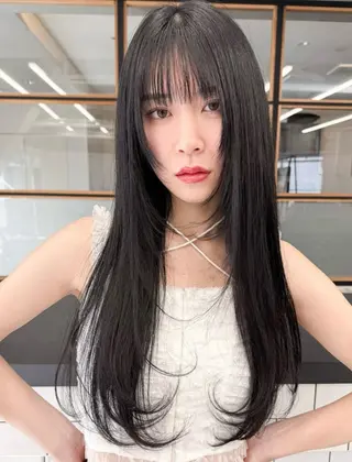 ロング 韓国風パーマ特化 篠崎優也翔のヘアスタイル