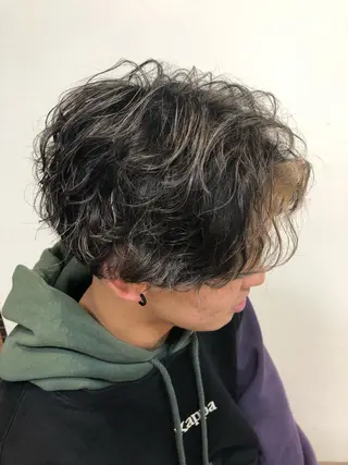 ショート ヘアアレンジ メンズ ❣️倉敷❣️美髪 カラー能登一成のヘアスタイル