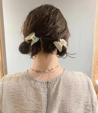 ミディアム カラー パーマ CEINE OURのヘアスタイル