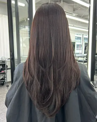 セミロング カラー nanaka 🤍韓国ワンホンヘアのヘアスタイル