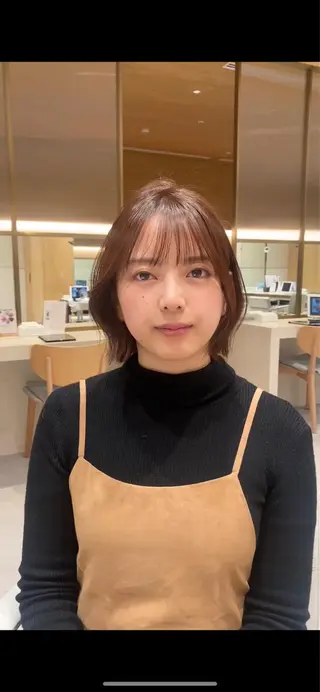 ショート カラー パーマ ヘアアレンジ 小野寺瑞希 /最小顔カットのヘアスタイル