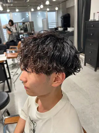 パーマ メンズ カズキ🌼曲がる 縮毛矯正のヘアスタイル
