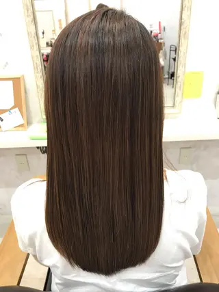 セミロング 野澤 朱里のヘアスタイル