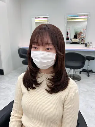 ミディアム 💖札幌カラー 指名No.1💖玲奈のヘアスタイル