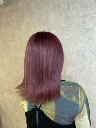 セミロング カラー 髪質改善・縮毛矯正 💎ASUKAのヘアスタイル